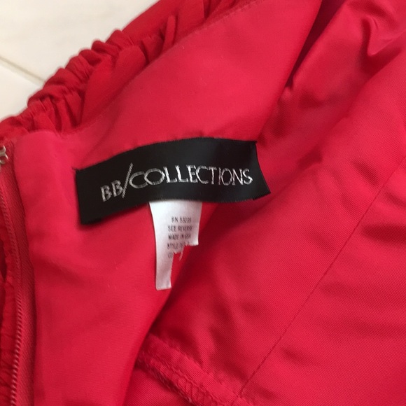 BB Collections Red Ruffle Mini Dress - Picture 4 of 4